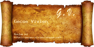 Gecse Vivien névjegykártya